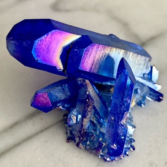 Aura Quartz Crystal Duo - Picture 13 of 14